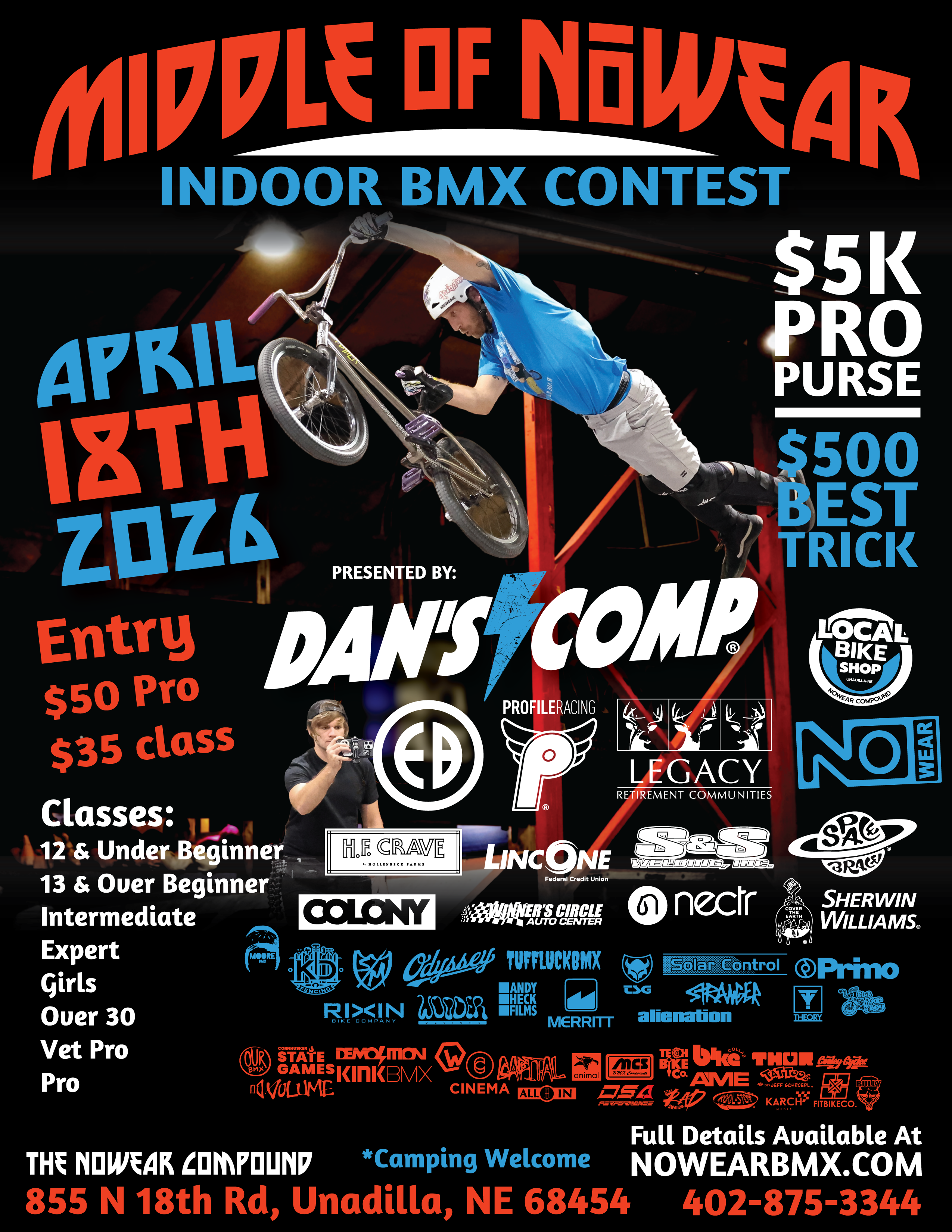 NoWear BMX Event Information