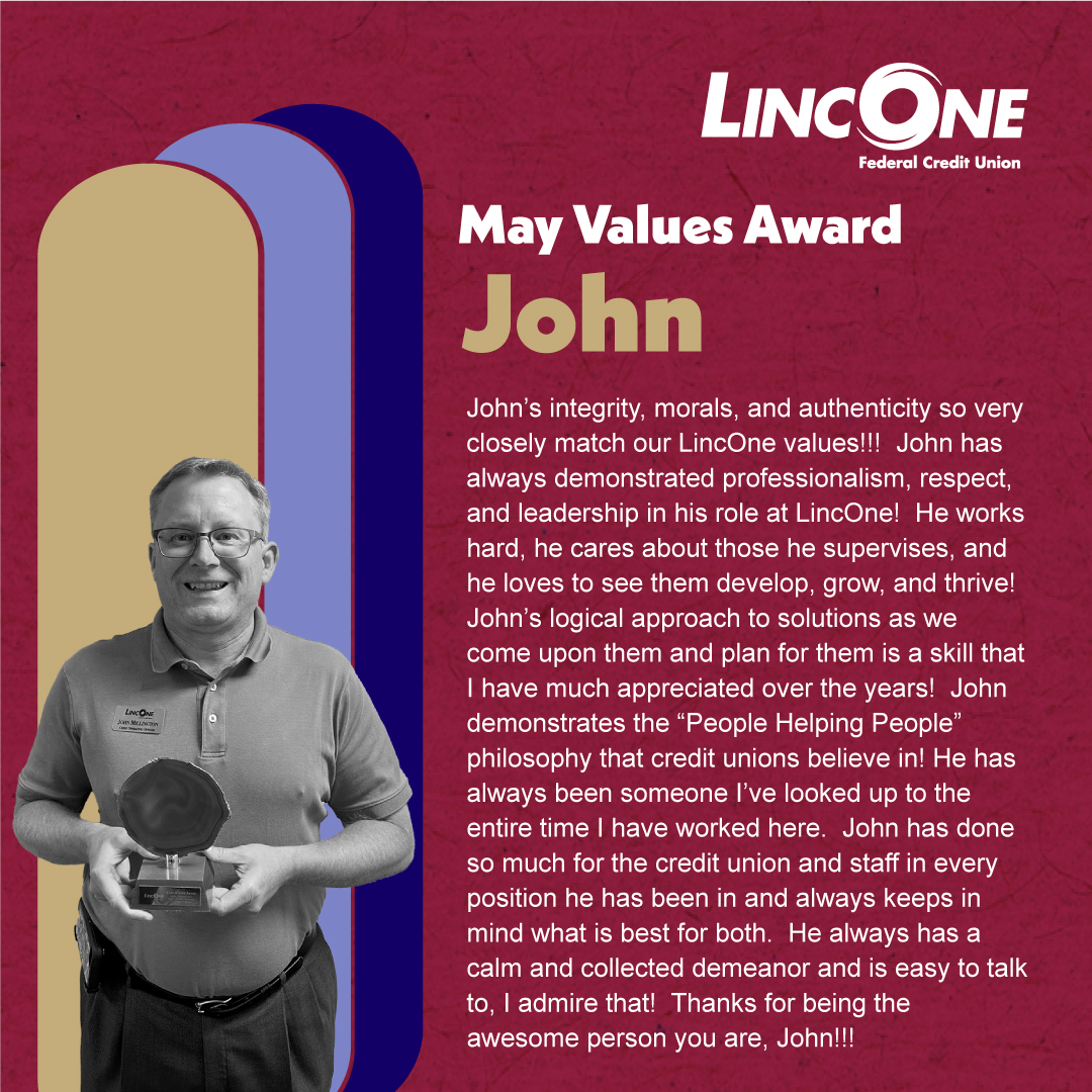 John Values Award May