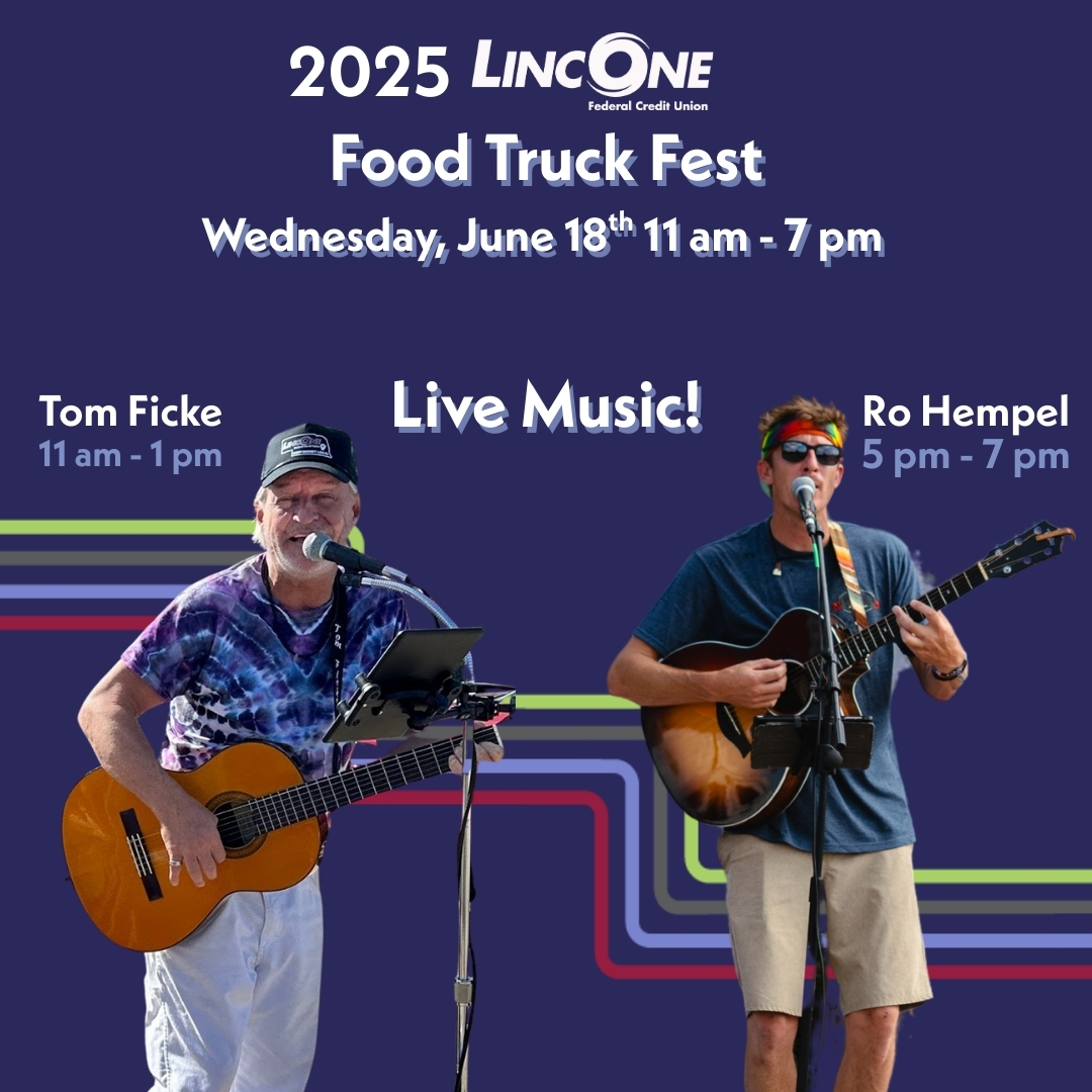 Enjoy live music from Tom Ficke and Ro Hempel at LincOne third Annual Food Truck Fest!