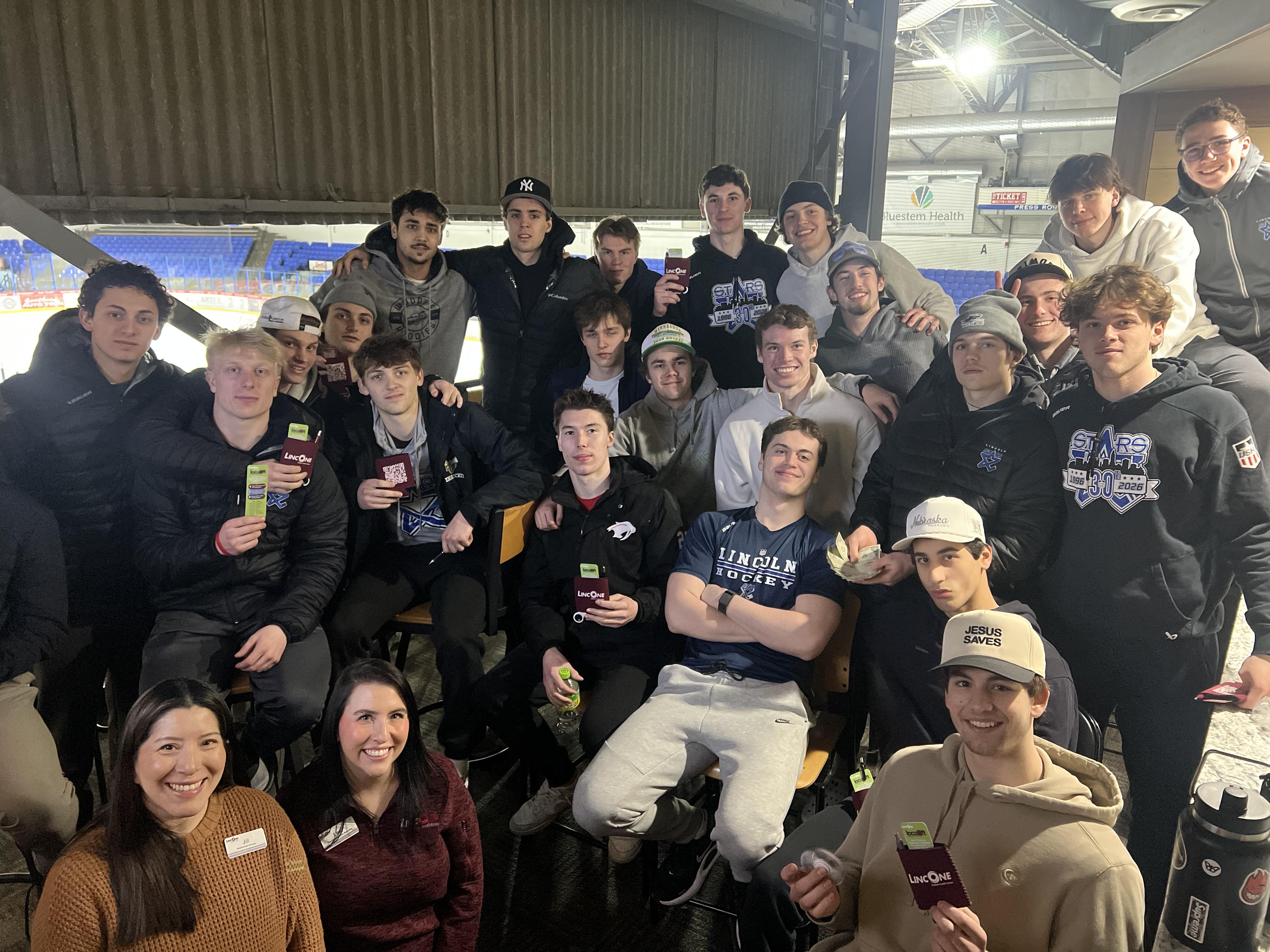 LincOne teaching Financial Literacy to the Lincoln Stars players!