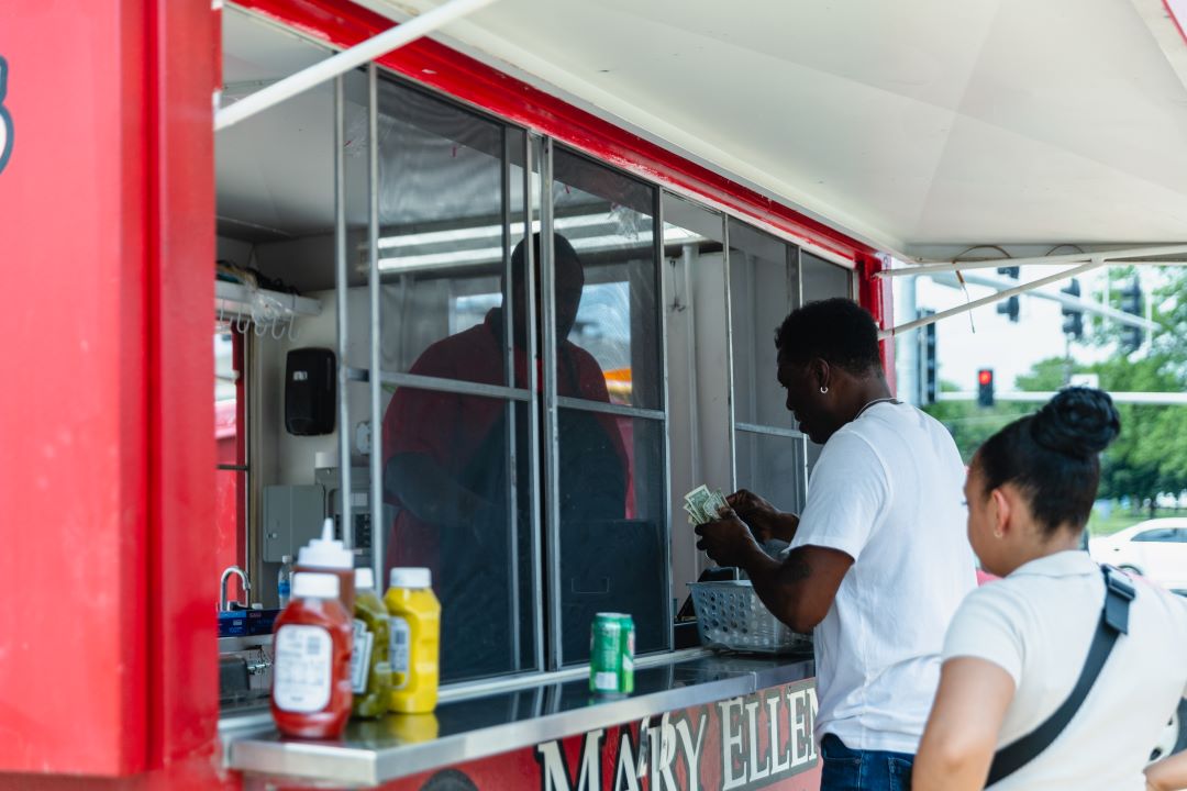 People ordering Mary Ellen's at Food Truck Fest 2024!